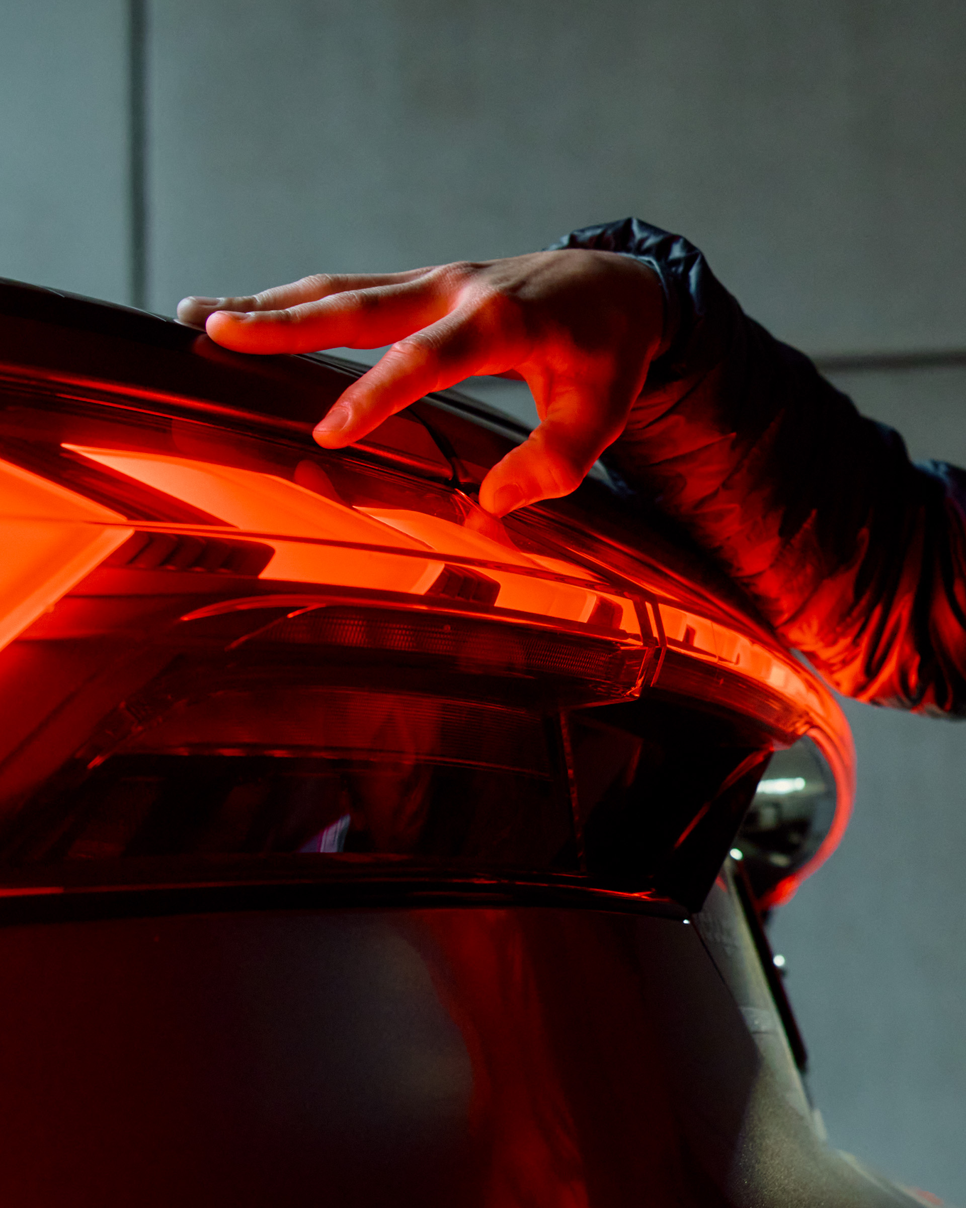 Tail light of the Audi e-tron GT quattro.